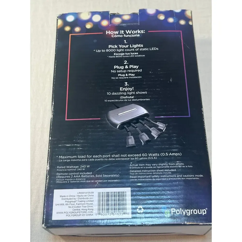 NWT Illuminations LED Light Wizard $ Ports Plug And Play Show 8000 Lights Remote